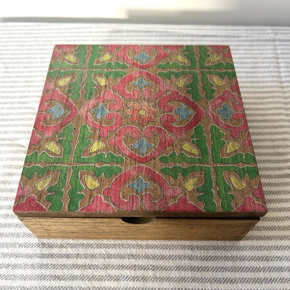 Ashland Vibrant Patterned Wooden Box